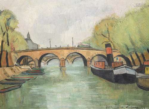 λ Jean-Pierre Zingg (French b. 1925), Tugboats on the Seine