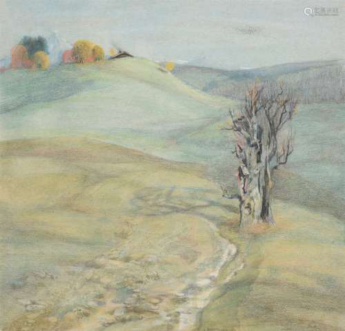 Emilie Mediz-Pelikan (Austrian 1861-1908), Landscape with tr...