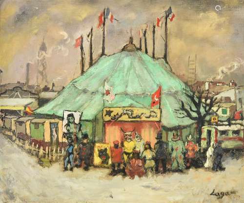 λ Celso Lagar (Spanish 1891-1966), Circus tent