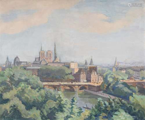 Jean Marchand (French 1883-1940), A view of the Seine with N...