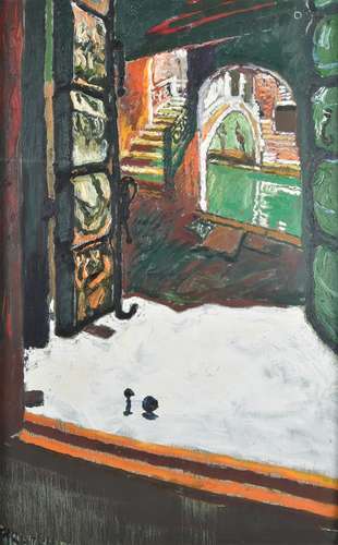 λ John Bratby (British 1928-1992), Fenice Hotel, Venice, wit...