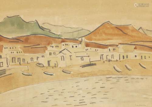 George Lambourn, British 1900-1977 - Mediterranean beach sce...