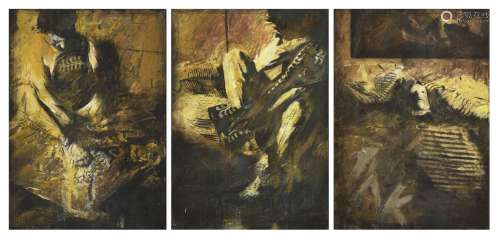 Robert Mason, British b.1946 - The Mask Laid Bare (triptych)...