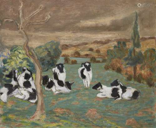 Henryk Gotlib, British/Polish 1890–1966 - Cows in a Landscap...