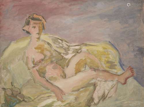 Henryk Gotlib, British/Polish 1890–1966 - Lady on Sofa, 1951...