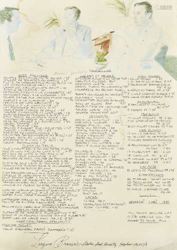 David Hockney OM CH RA, British b.1937 - Langan's Brasserie ...