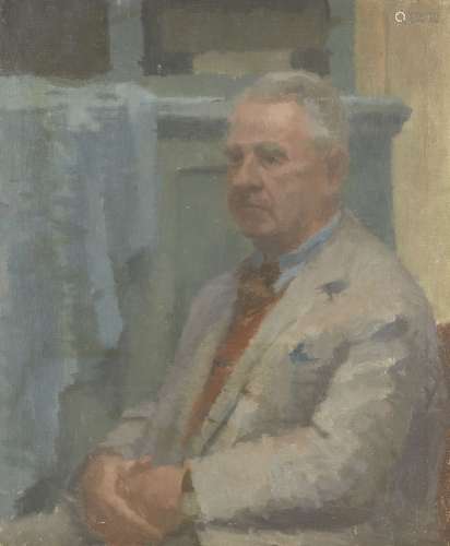 Graham Bell, British 1910–1943 - Portrait of a Man; oil on c...