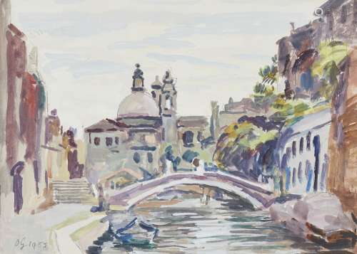 Duncan Grant, British 1885-1978 - Bridge over Canal, Venice,...