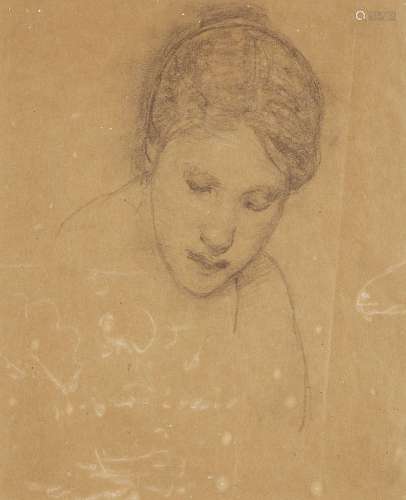 Edward Stott ARA, British 1855-1918 - Portrait study of a wo...