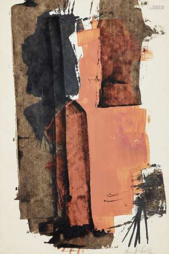 Frank Fidler, British 1910-1995 - Untitled Abstract in Red a...