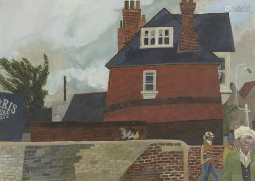 Jim Russell, British 1933-2002 - Flag Day, Canterbury; oil o...
