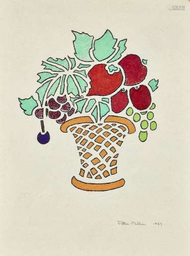 Peter Phillips, British b.1939 - Flowers, 1963; crayon on pa...