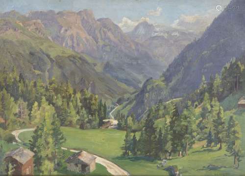 Beatrice Langdon, British 1898–1986 - Chalet and a path thro...