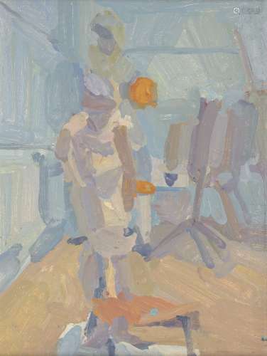 Francis Hoyland, British b.1930 - Figure in studio, c.1960; ...