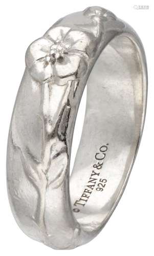 Silver Tiffany & Co. ring with flowers - 925/1000.