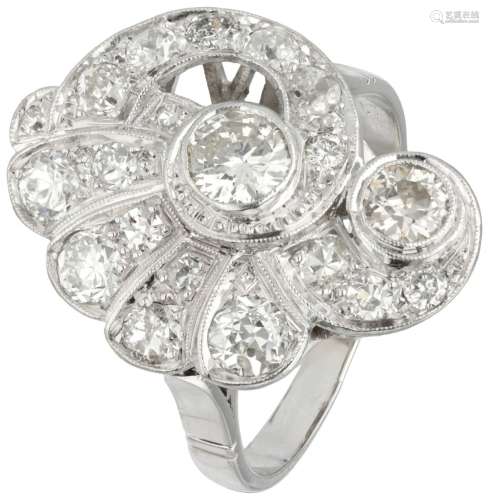 14K. White gold ring set with approx. 1.66 ct. diamond.