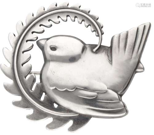 Arno Malinowski for Georg Jensen no.309 silver 'Bird on Fern...