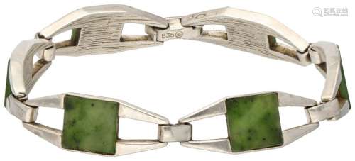 Silver Franz Scheuerle design bracelet set with jade - 835/1...