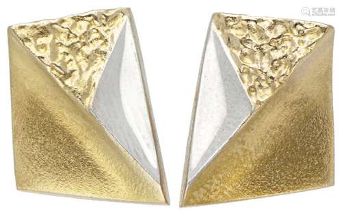 Björn Weckström for Lapponia 18K. yellow gold earrings, comb...