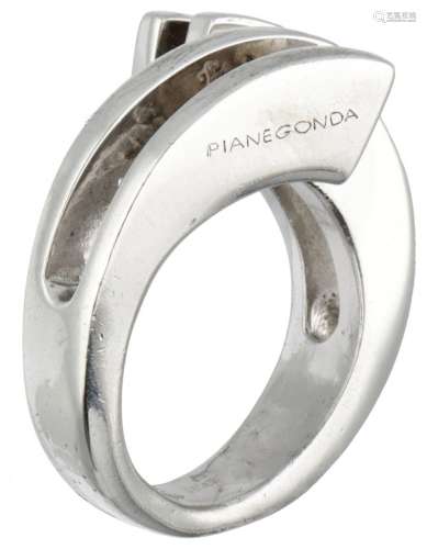 Silver Pianegonda Italian design ring - 925/1000.