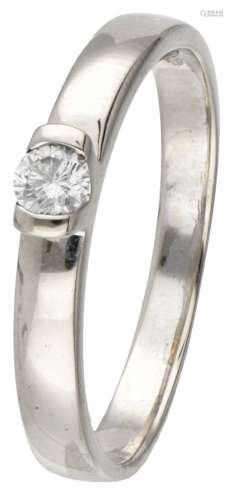18K. White gold Recarlo solitaire ring set with approx. 0.11...