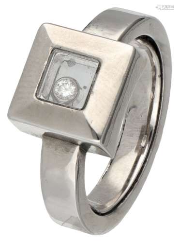 18K. White gold Bague Chopard 'Happy Diamonds' ring.