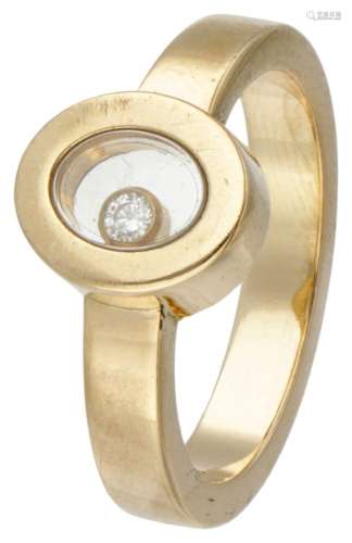 18K. Yellow gold Chopard 'Happy Diamonds' ring set with appr...