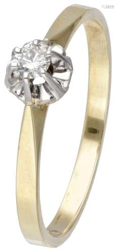 14K. Yellow gold Diamonde solitaire ring set with approx. 0....