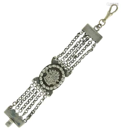 Chatelaine chain for pocket watch silver.