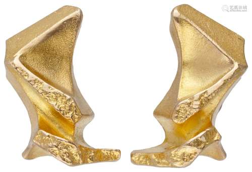 Björn Weckström for Lapponia 14K. yellow gold ear studs.