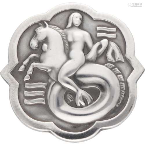 Arno Malinowski for Georg Jensen no.277 silver 'Mermaid ridi...