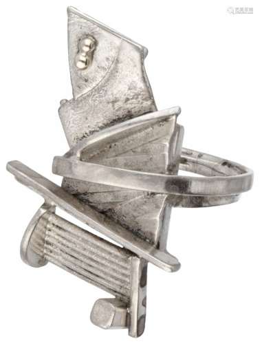 Silver Anneke Schat design ring - 925/1000.
