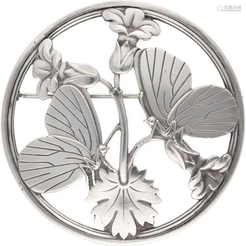 Arno Malinowski for Georg Jensen no.283 silver 'Butterflies'...