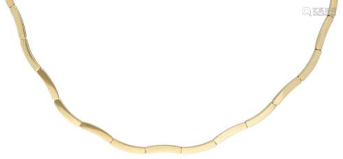 18K. Yellow gold Bigli Italian design necklace.