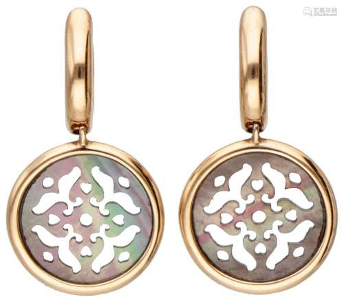 18K. Rose gold Tirisi Moda 'Mauritius' earrings with openwor...
