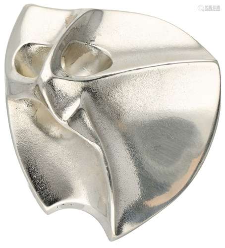 Björn Weckström for Lapponia modernist silver 'Labyrinth' br...