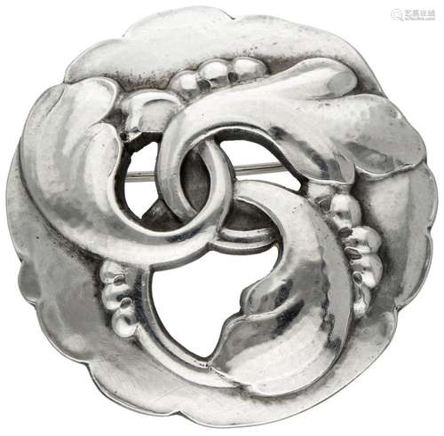 Silver Georg Jensen no.20 Art Nouveau brooch - 925/1000.