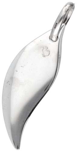 Silver Dodo Pomellato Italian design leaf-shaped pendant - 9...