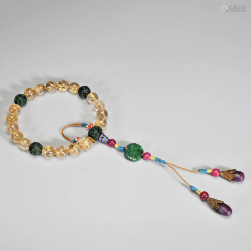 A Crystal Prayer Beads Qing Dynasty