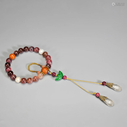 A Ruby Like Prayer Beads Qing Dynasty