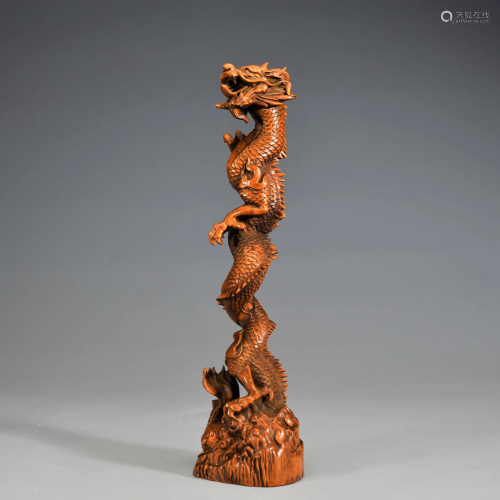 A Carved Boxwood Decoration Qing Dynasty