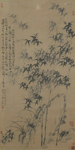 A Chinese Scroll Painting By Zheng Banqiao