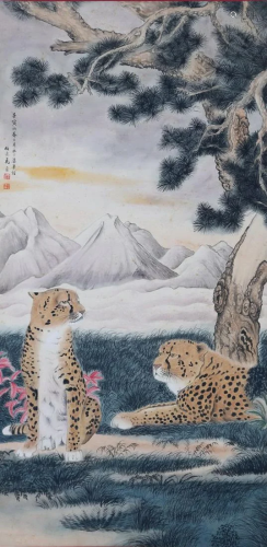 A Chinese Scroll Painting By Ma Jin