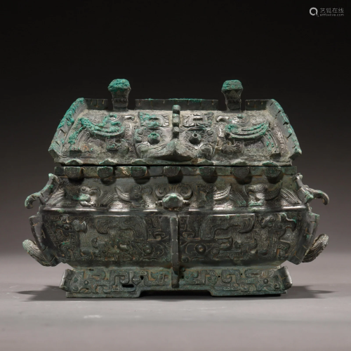 A Bronze Wine Vessel Zun Shang Dynasty