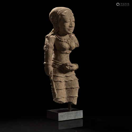 A Javanese terracotta figure of a female, possibly