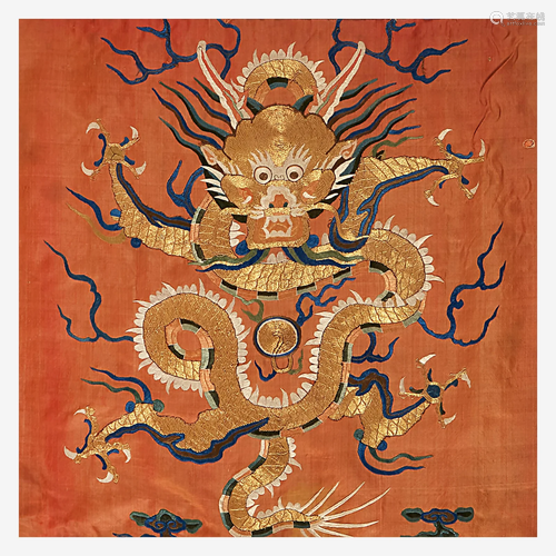 A Sino-Tibetan silk needlework 