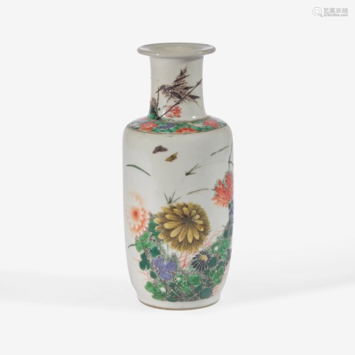 A small Chinese famille verte-decorated porcelain