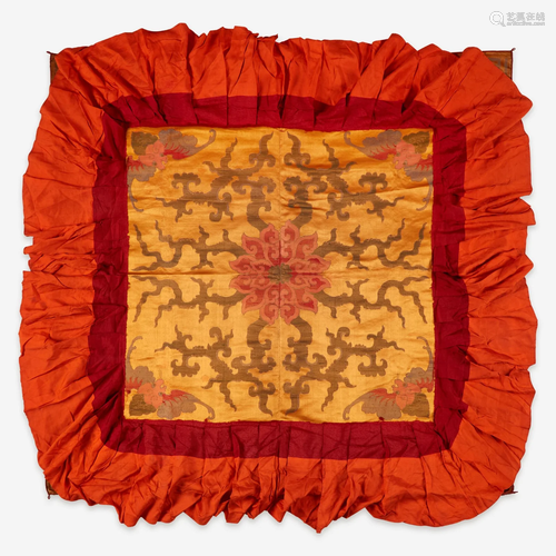 A Sino-Tibetan silk canopy 丝绸伞