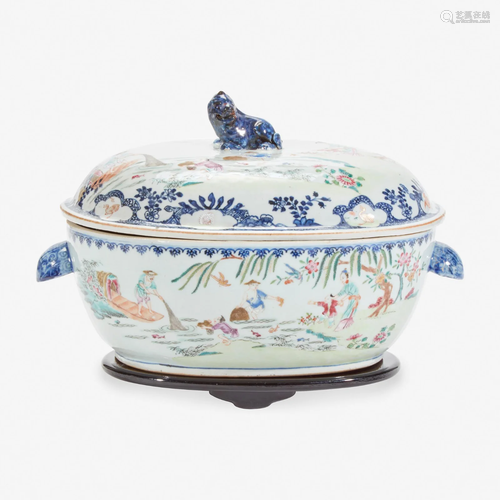 A Chinese export porcelain famille rose-decorated