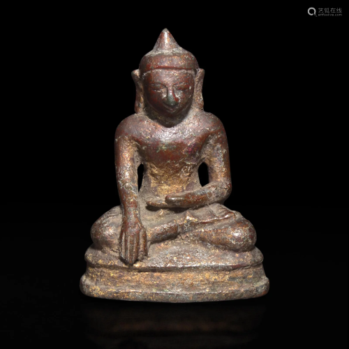 A small Burmese bronze Buddha 缅甸铜